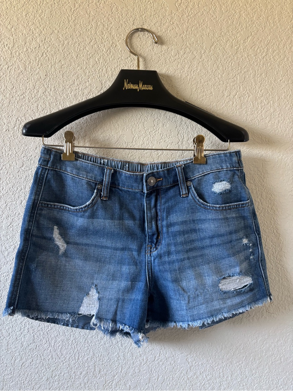Aerie Denim Distressed Women’s Shorts - Blue Size Small